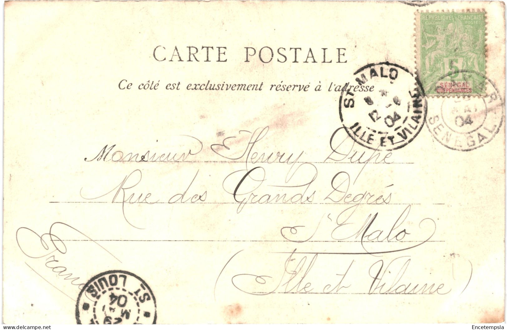 CPA Carte Postale Sénégal Dakar Boulevard   1904 VM80098ok - Sénégal