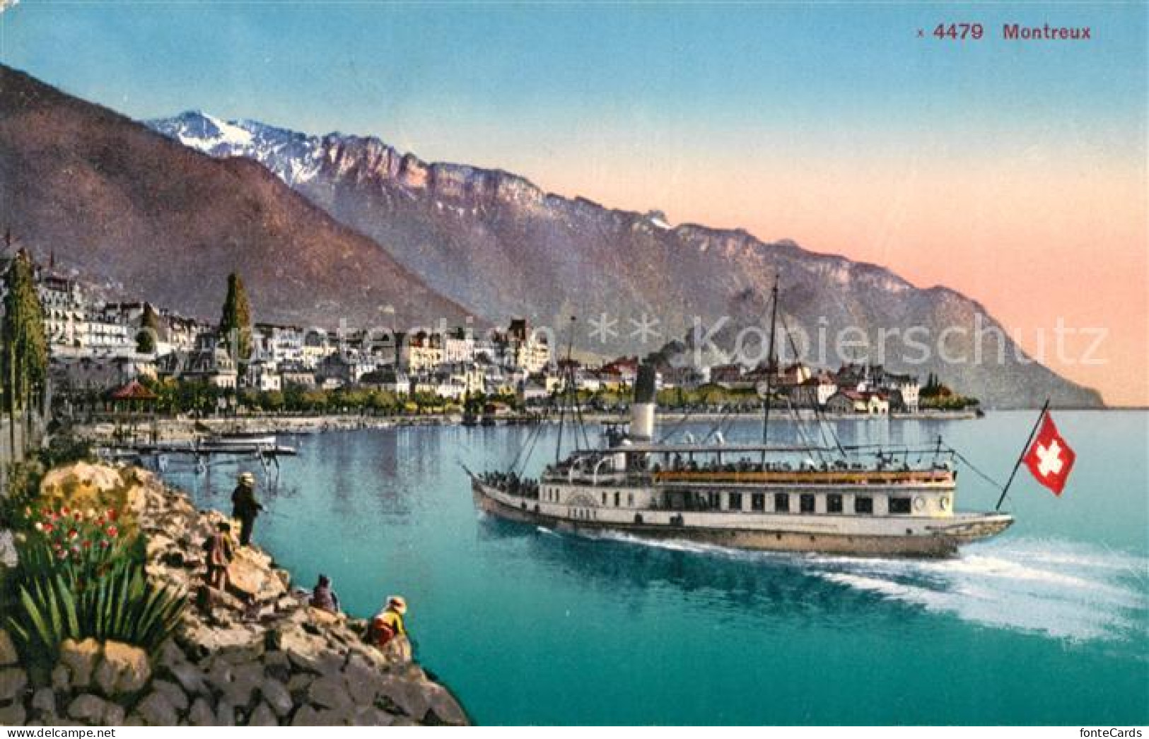 13114624 Montreux VD Dampfer Genfersee Montreux - Andere & Zonder Classificatie