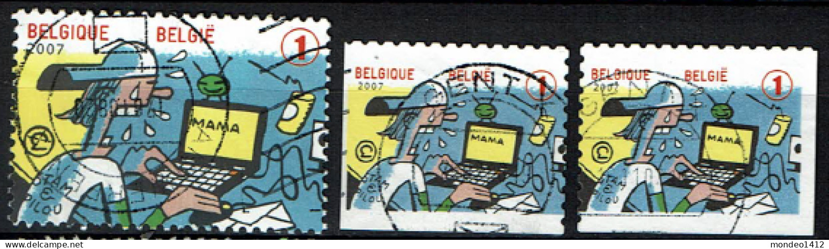 België OBP 3714,3719 - Schrijfmachines, Les Machines à écrire, Typewriters - Mac - Oblitérés