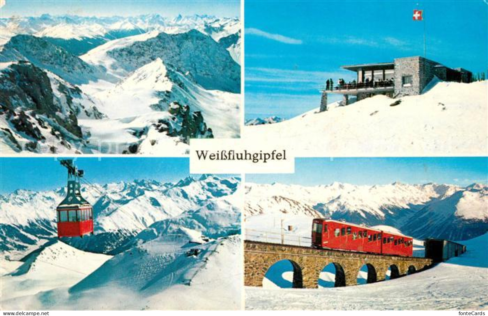 13114611 Weissfluhgipfel Berghaus Gipfelbahn Parsennbahn Wintersportplatz Alpenp - Andere & Zonder Classificatie