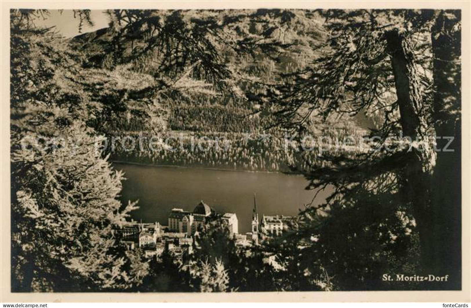 13114608 St Moritz Dorf GR Talblick St Moritzersee Landschaftspanorama St. Morit - Sonstige & Ohne Zuordnung