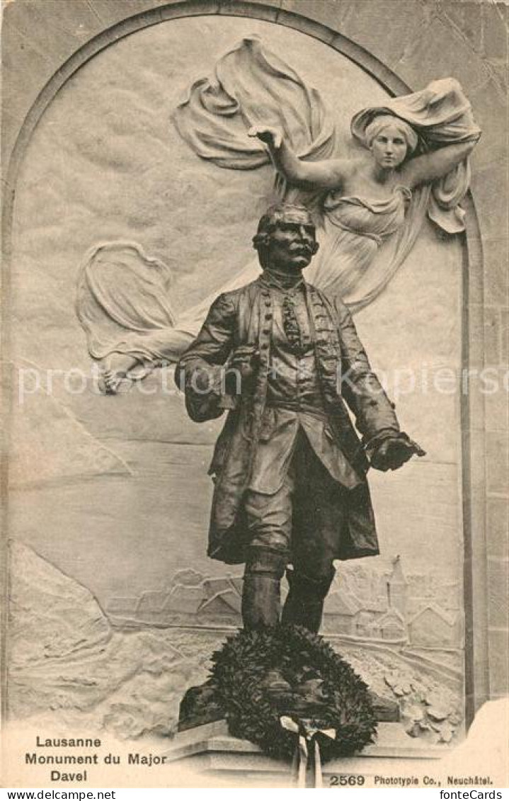 13114604 Lausanne VD Monument Du Major Davel Statue Denkmal Lausanne - Andere & Zonder Classificatie