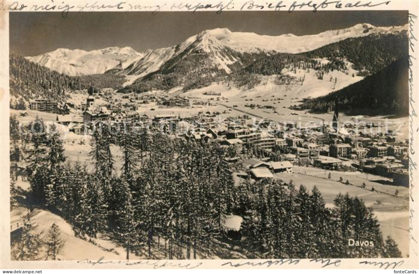 13114571 Davos GR Panorama Wintersportplatz Alpen Davos Platz - Altri & Non Classificati