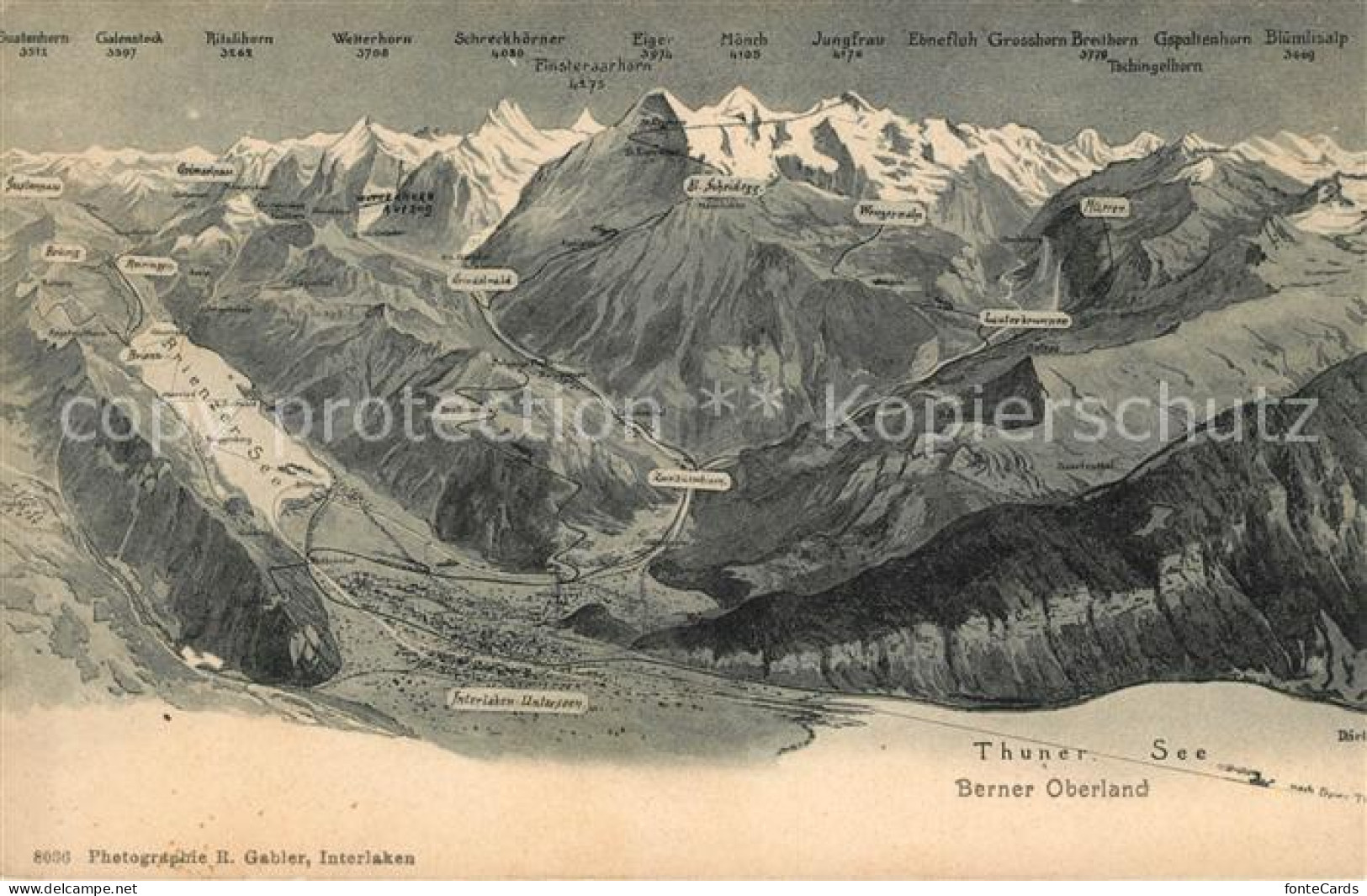 13114568 Thun BE Thuner See Und Umgebung Alpenpanorama Aus Der Vogelperspektive  - Otros & Sin Clasificación