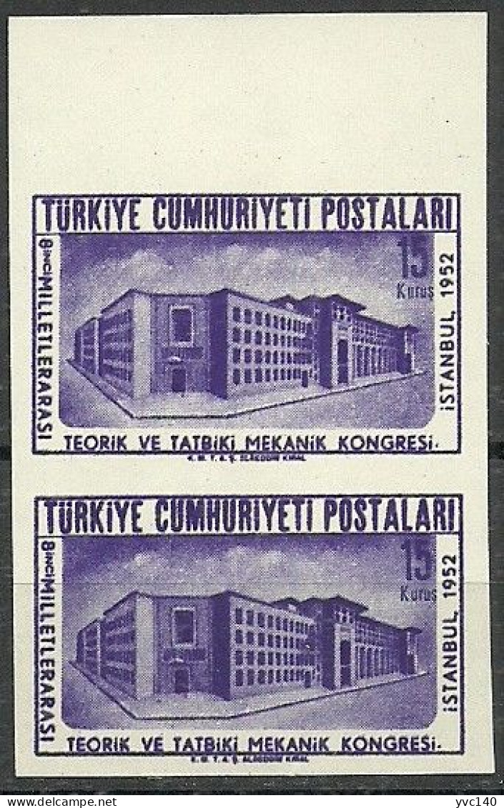 Turkey; 1952 8th Interntional Congress Of Theoretic And Applied Mechanics 15 K. ERROR "Imperf. Pair" - Ungebraucht