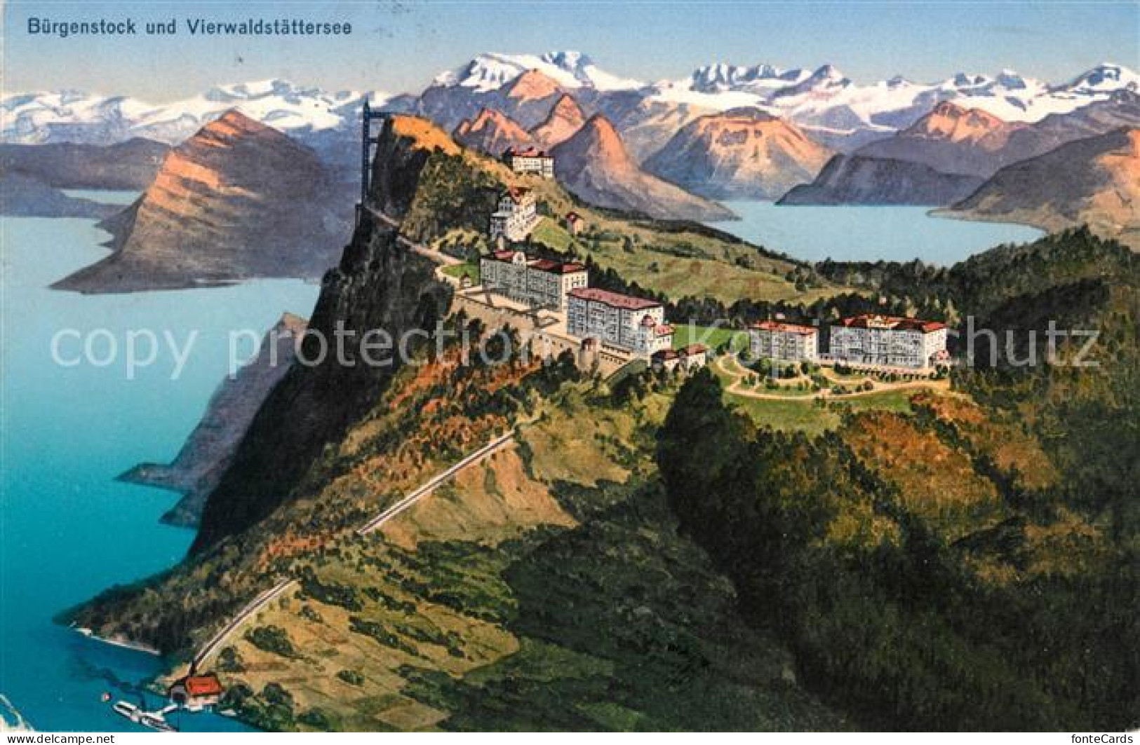 13114554 Buergenstock Vierwaldstaettersee Berghotels Alpenpanorama Aus Der Vogel - Otros & Sin Clasificación