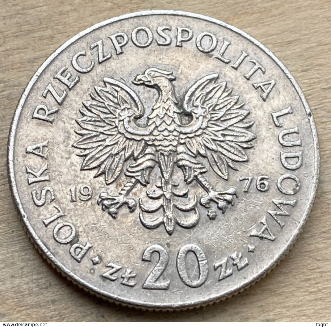 1976 MW Poland Standard Coinage Coin 20 Zlotych,Y#69,7308 - Poland