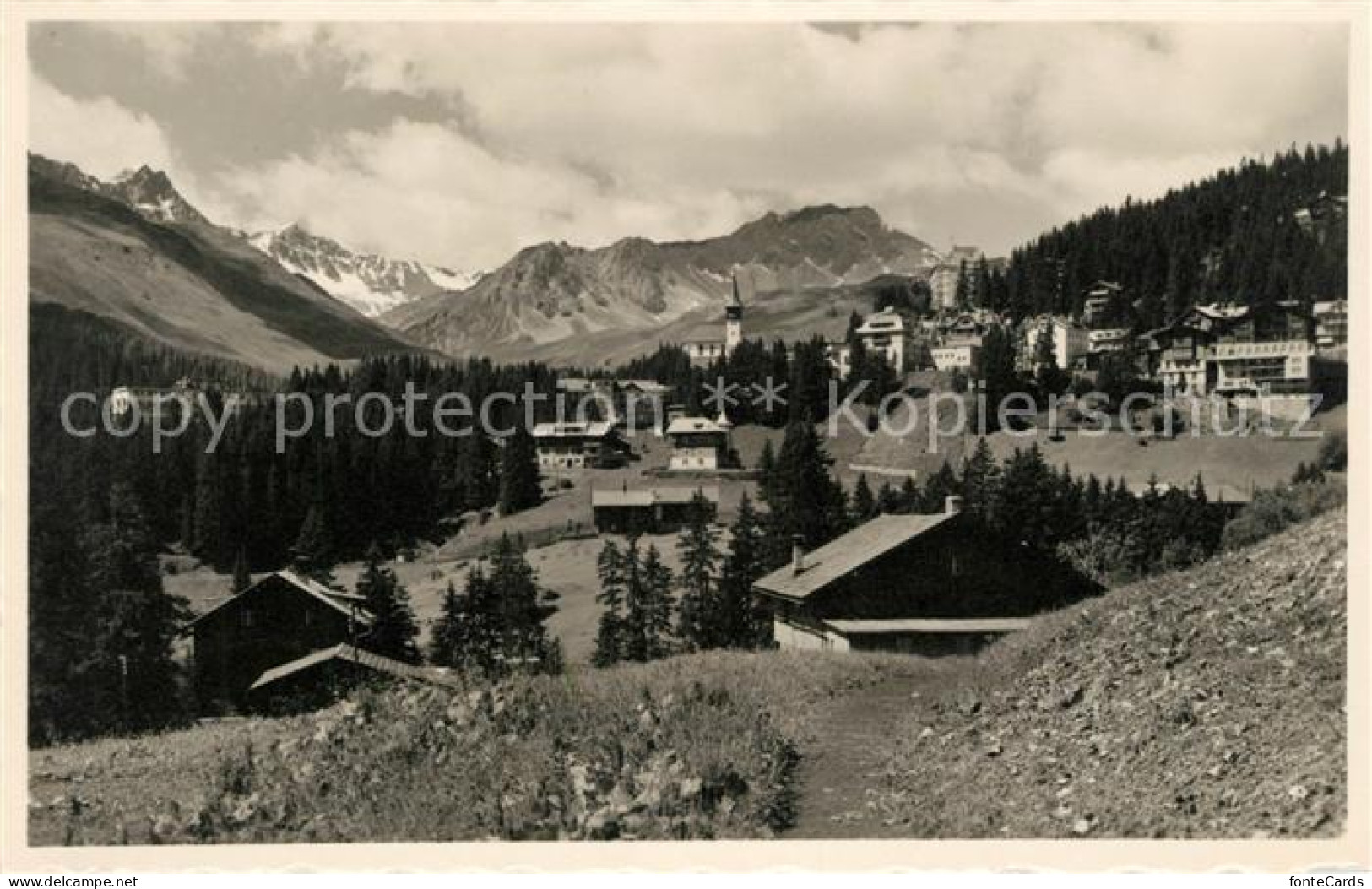 13114544 Arosa GR Panorama Alpen Arosa - Autres & Non Classés