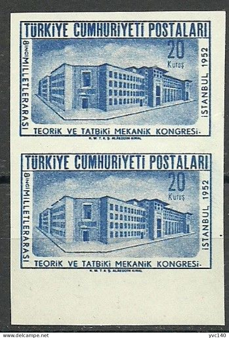 Turkey; 1952 8th Interntional Congress Of Theoretic And Applied Mechanics 20 K. ERROR "Imperf. Pair" - Nuovi