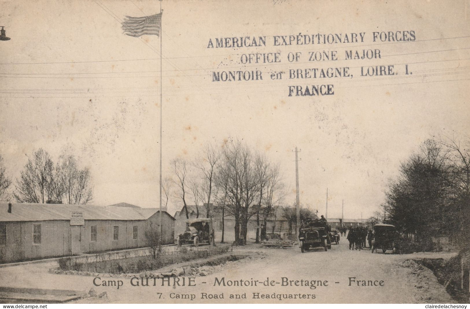 Montoir De Bretagne - Camp GUTHRIE -Rare Avec Tampon Forces Américaines . - Otros & Sin Clasificación