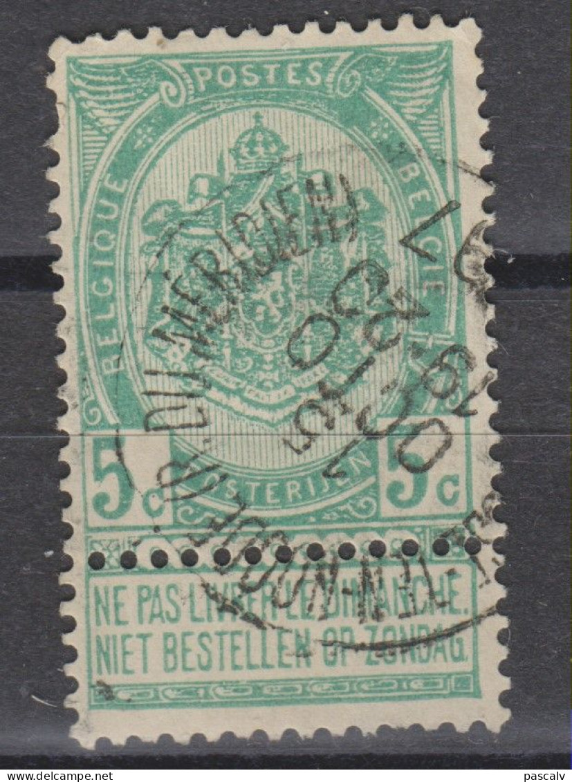 COB 56 Oblitération Centrale ST-JOSSE-TEN-NOODE (RUE DU MERIDIEN) - 1893-1907 Coat Of Arms