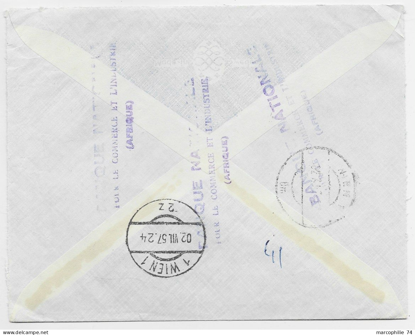 SYRIA SYRIE 25P+PA 40 LETTRE COVER REC AIR MAIL DAMAS 27.6.1957 TO AUTRICHE AUSTRIA - Syria