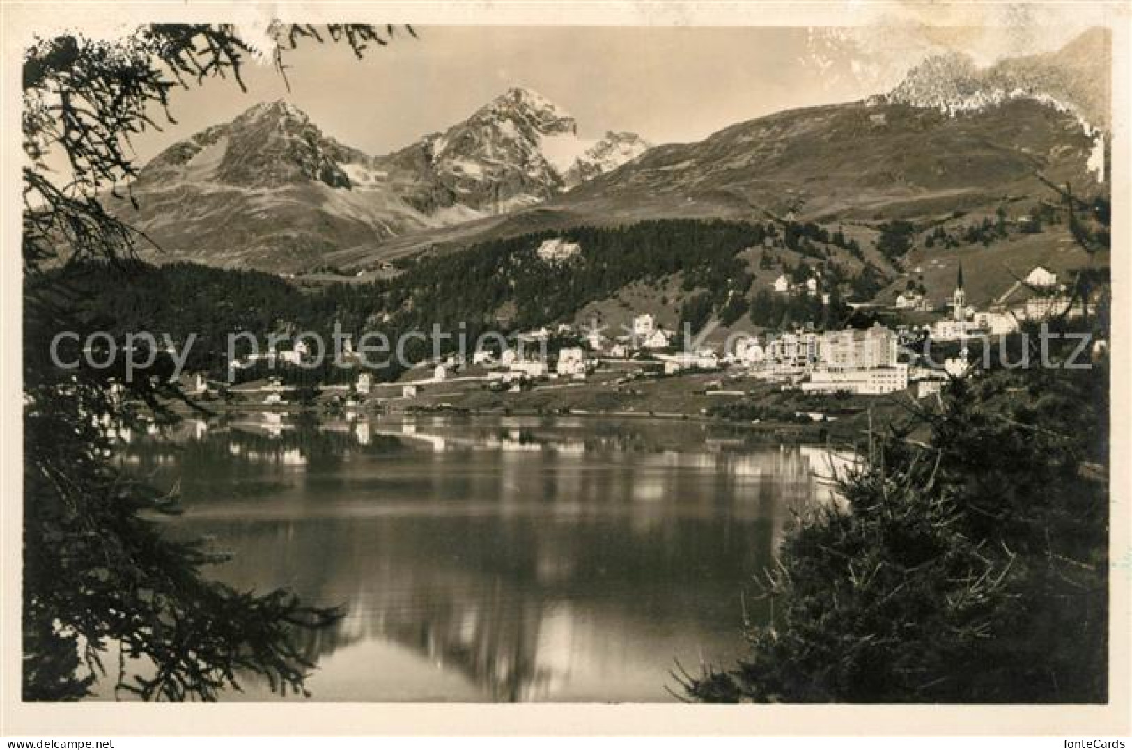 13114528 St Moritz Dorf GR Blick Ueber St Moritzer See Alpenpanorama St. Moritz - Andere & Zonder Classificatie