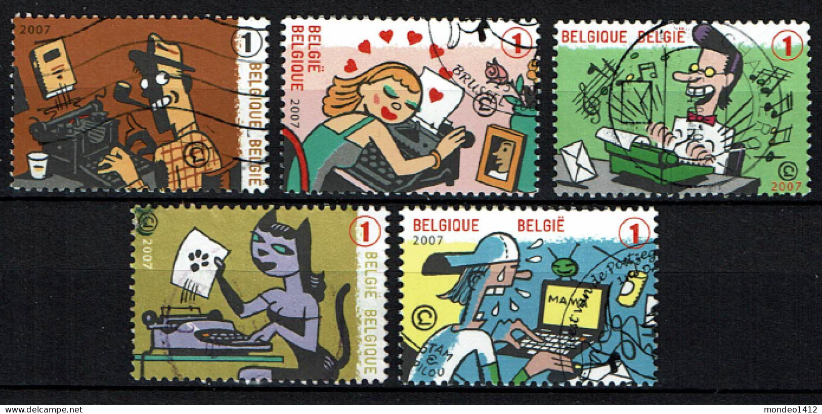 België OBP 3710/14 - Schrijfmachines, Les Machines à écrire, Typewriters - Used Stamps