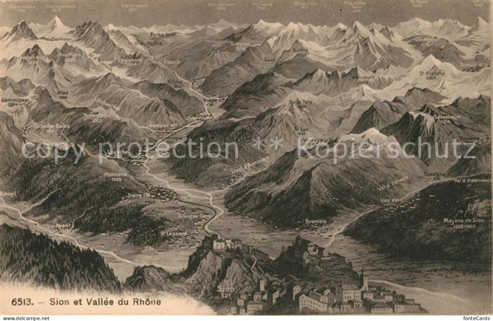13114510 Sion VS Et Vallee Du Rhone Alpenpanorama Aus Der Vogelperspektive Sion - Other & Unclassified