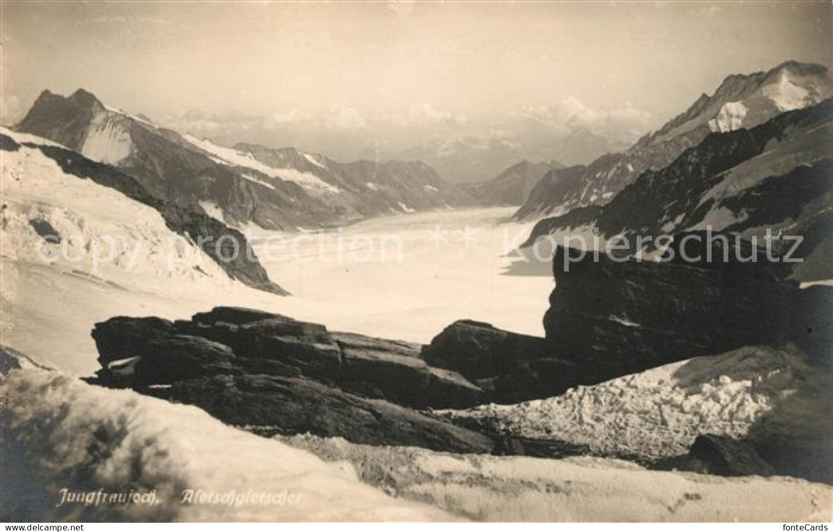 13114372 Wallis Valais Kanton Jungfraujoch Mit Aletschgletscher Sion - Andere & Zonder Classificatie