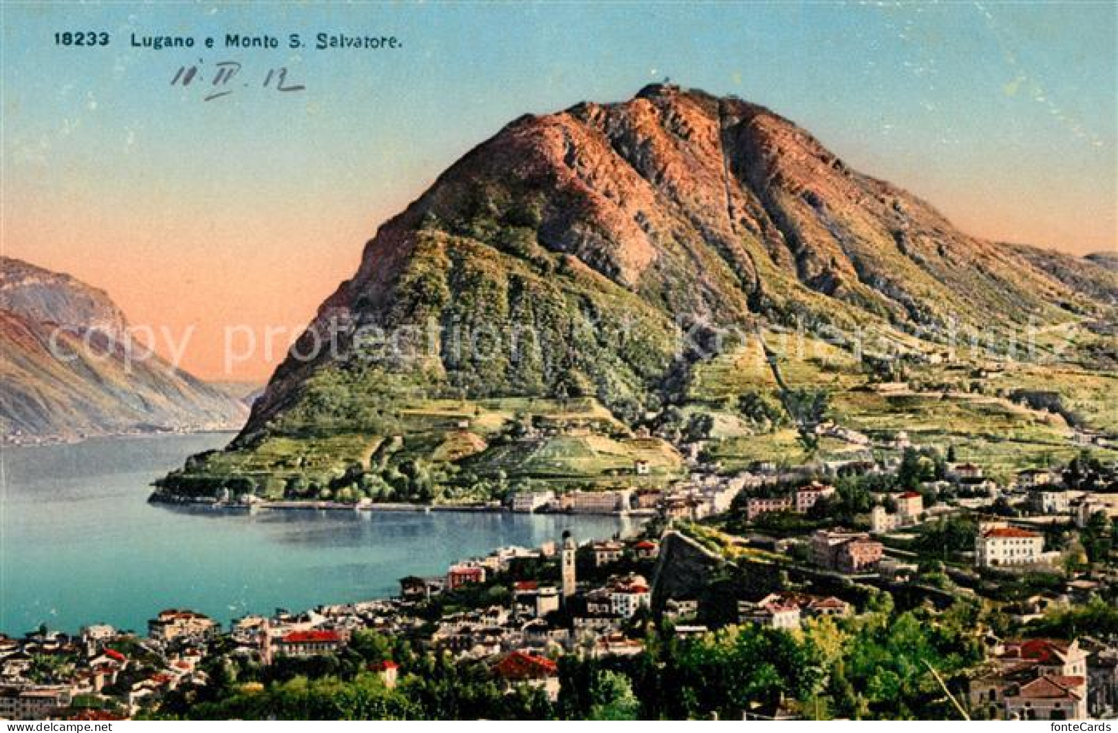 13114191 Lugano Lago Di Lugano Et Monte San Salvatore Luganersee Lugano - Other & Unclassified