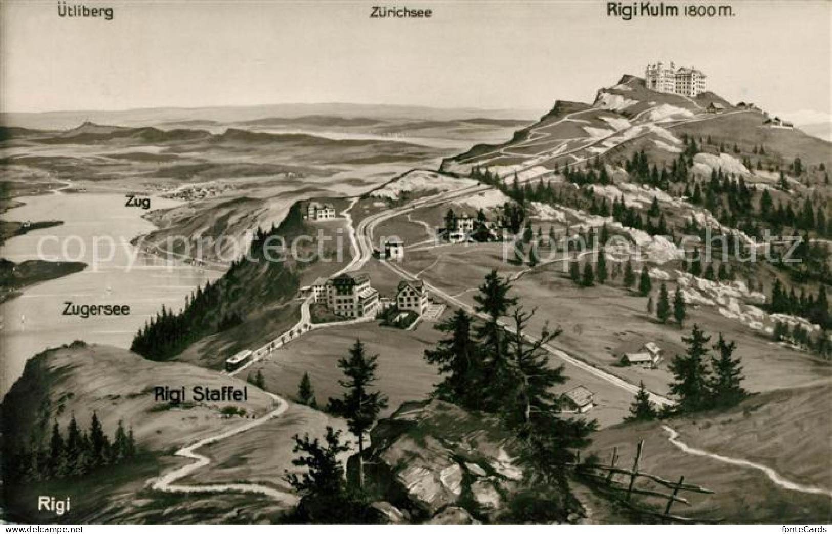 13114188 Zug ZG Zugersee Rigi Staffel Rigi Kulm Zuerichsee Uetliberg Zug - Andere & Zonder Classificatie