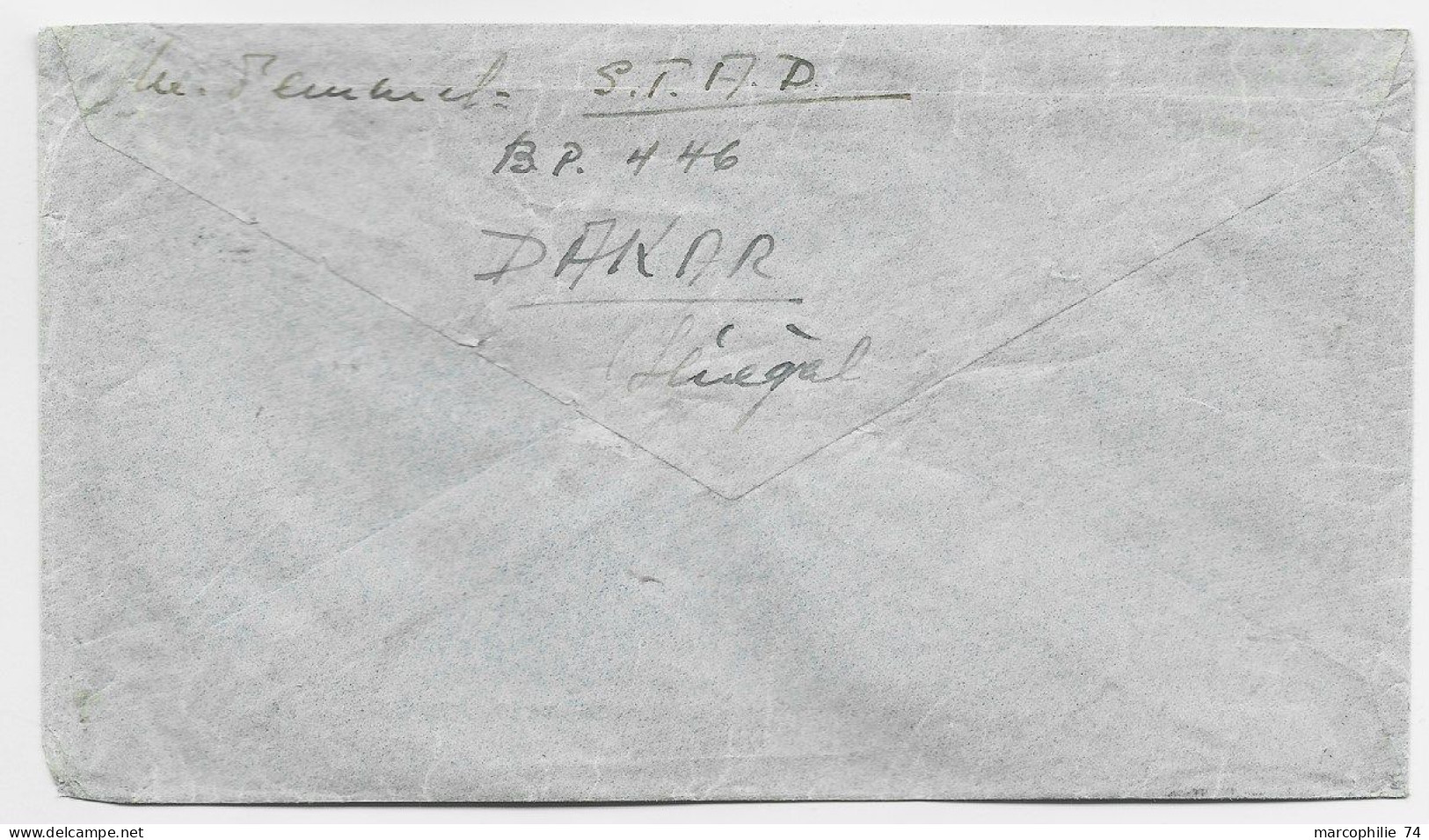 SENEGAL 5FRX3 LETTRE COVER AVION DAKAR 1938 TO SUISSE - Storia Postale