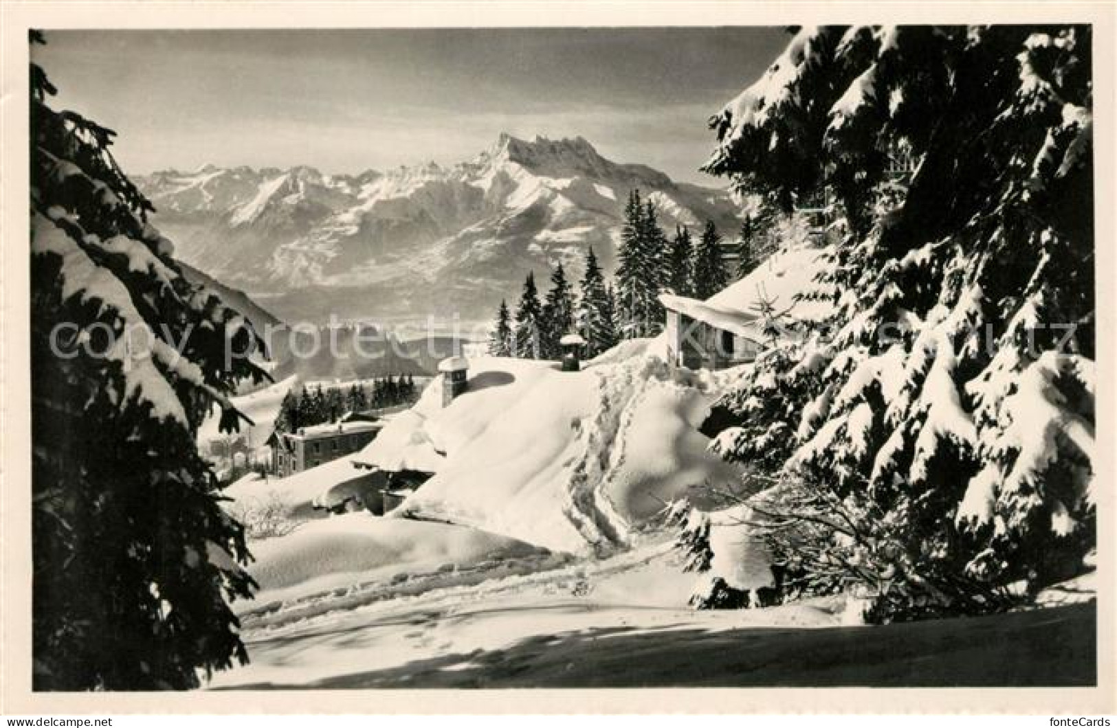 13114181 Leysin Winterlandschaft Dents Du Midi Alpen Leysin - Sonstige & Ohne Zuordnung