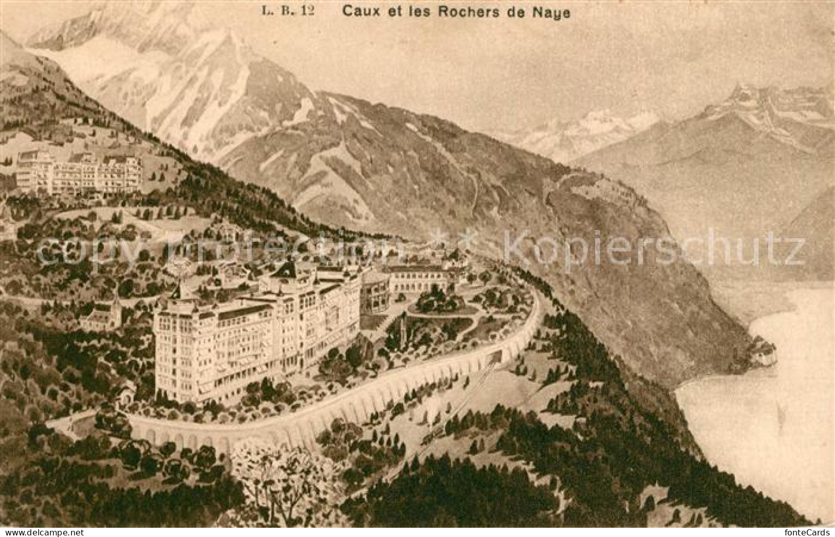 13114180 Caux VD Grand Hotel Et Les Rochers De Naye Lac Leman Alpes Caux - Other & Unclassified