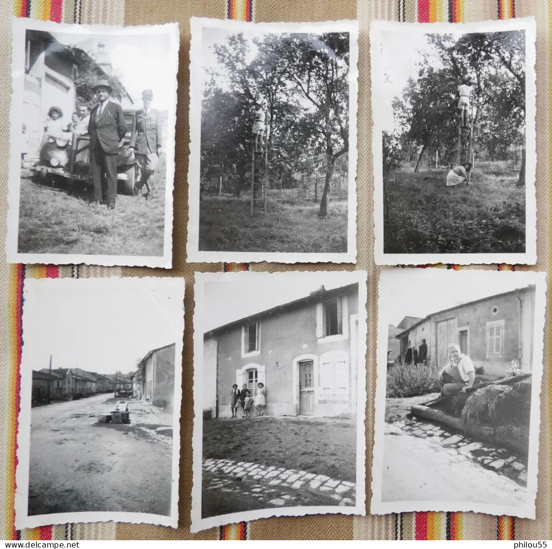 Lot De 6 Photo 55 RANZIERES Anime St Mihiel Troyon Voiture Garde Chasse Ceuillette - Lugares