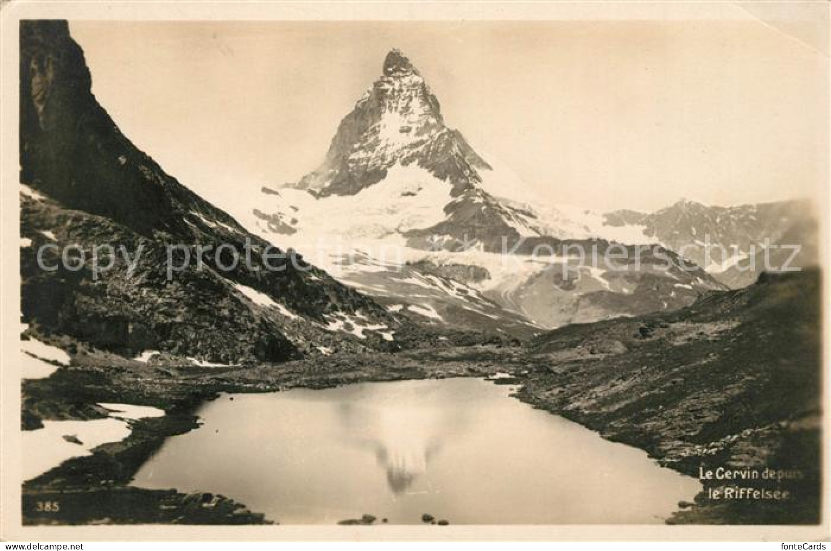 13114172 Mont Cervin Riffelsee Bergsee Matterhorn Gebirgspanorama Walliser Alpen - Altri & Non Classificati