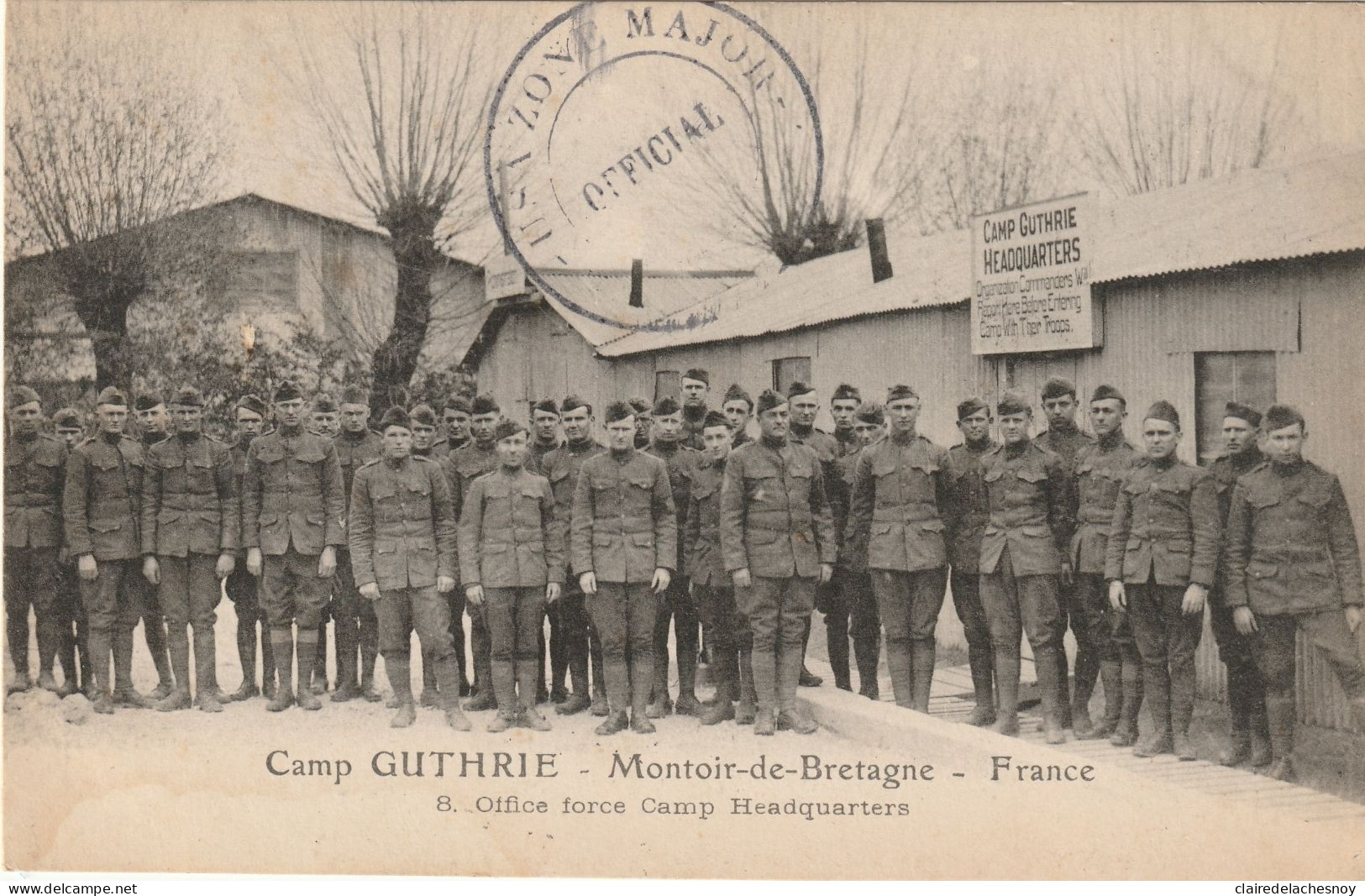 Montoir De Bretagne - Camp GUTHRIE -Rare Avec Tampon Forces Américaines . - Altri & Non Classificati