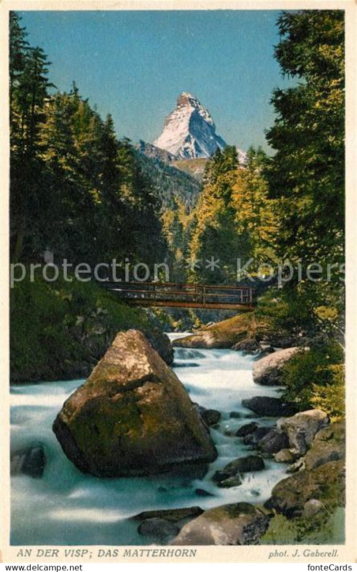 13114171 Zermatt VS Partie An Der Visp Blick Zum Matterhorn Walliser Alpen  - Autres & Non Classés