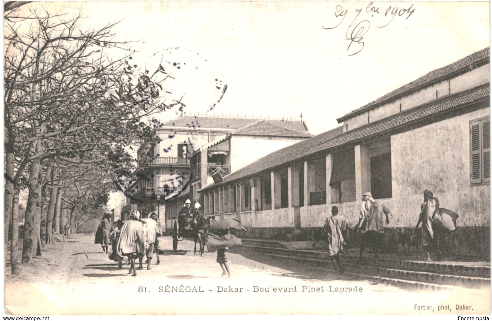 CPA Carte Postale Sénégal Dakar Boulevard Pinet Laprade 1904 VM80100ok - Senegal