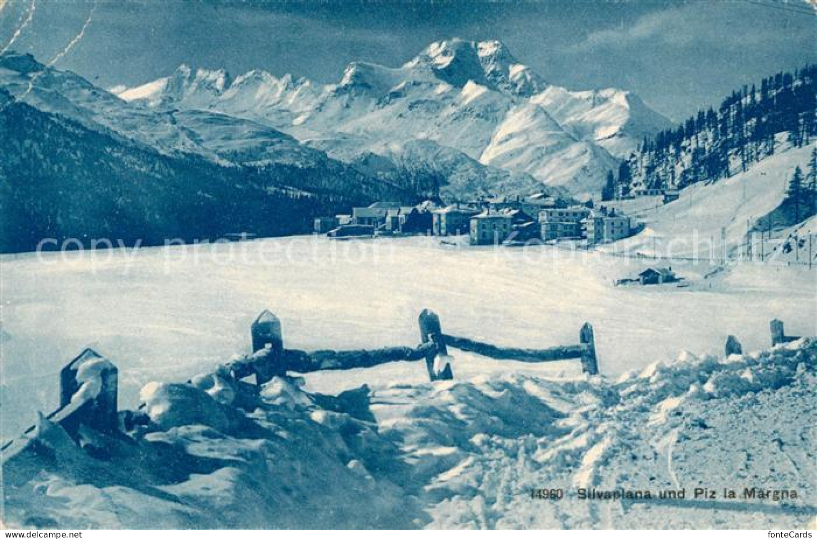 13114134 Silvaplana GR Panorama Wintersportplatz Mit Piz La Margna Berninagruppe - Sonstige & Ohne Zuordnung