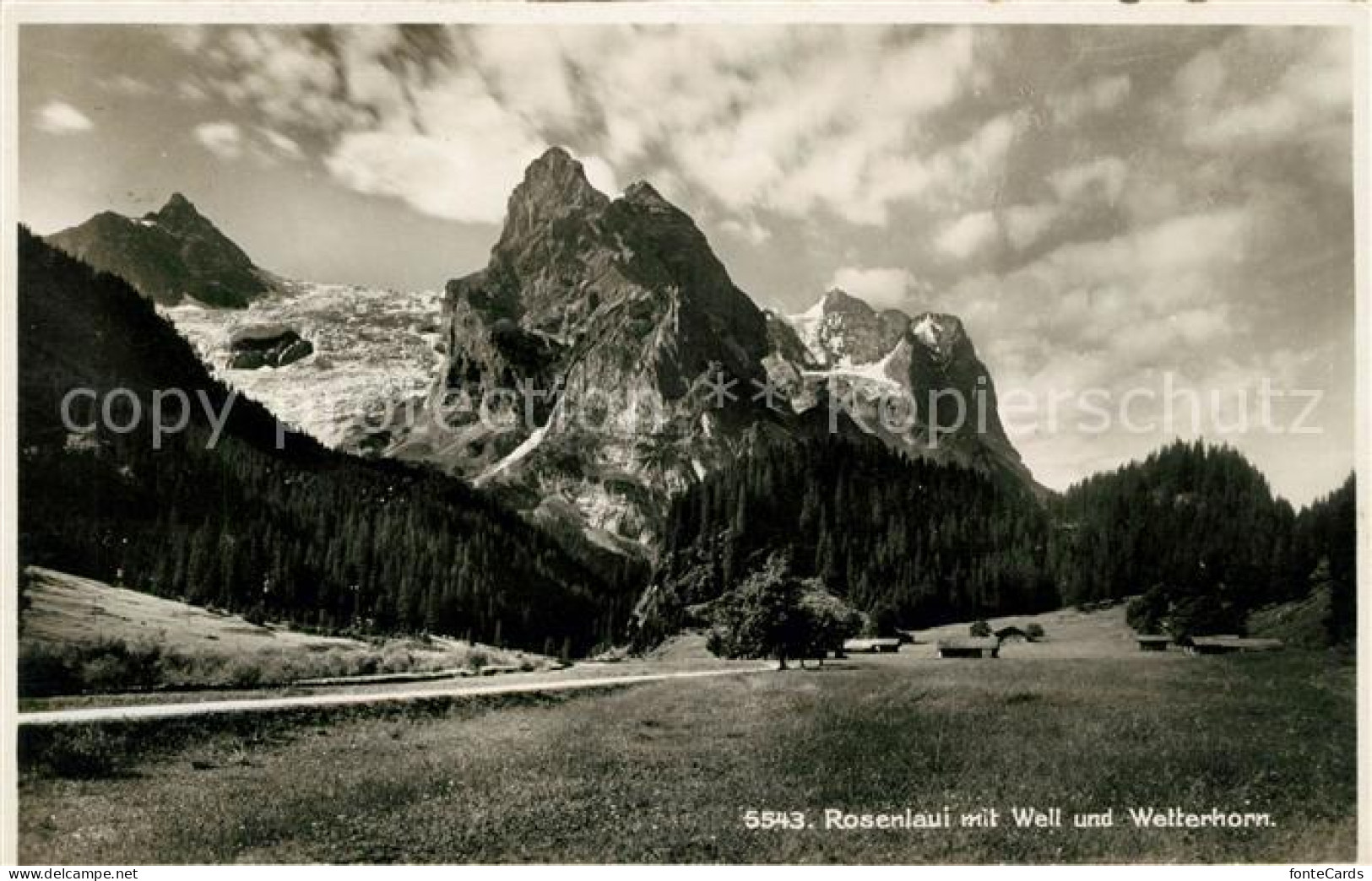 13114123 Rosenlaui BE Landschaftspanorama Mit Well Und Wetterhorn Berner Alpen R - Autres & Non Classés