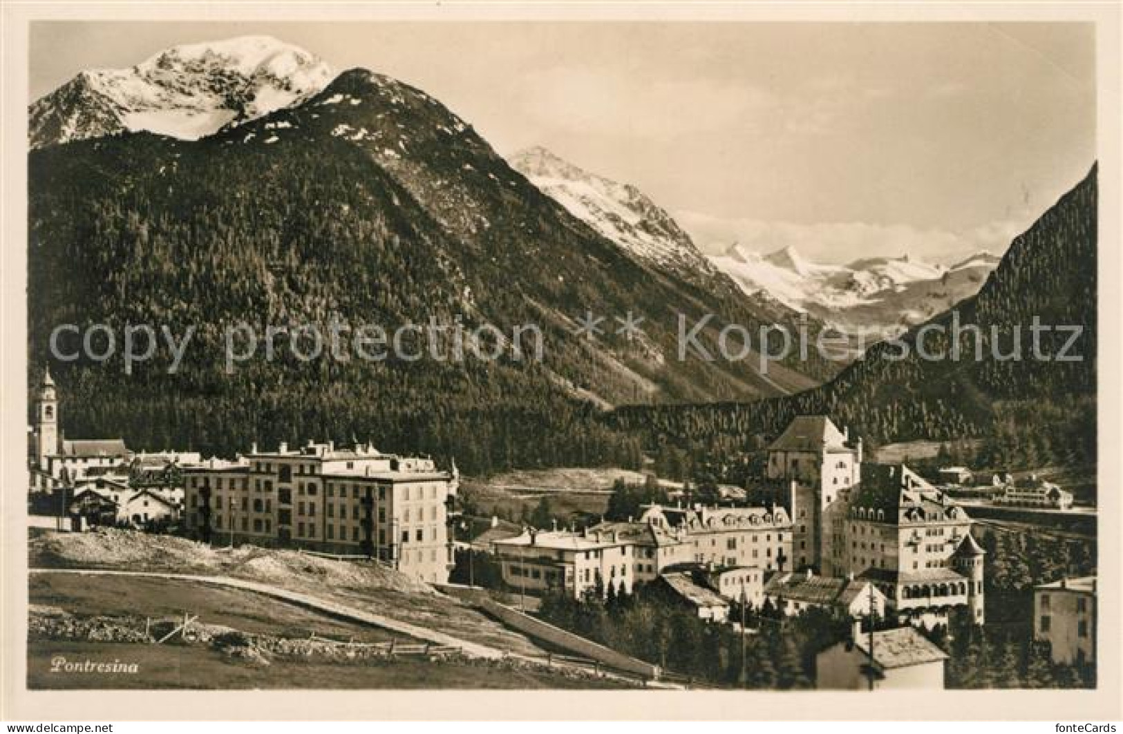 13114122 Pontresina Teilansicht Wintersportplatz Mit Alpenpanorama Pontresina - Autres & Non Classés