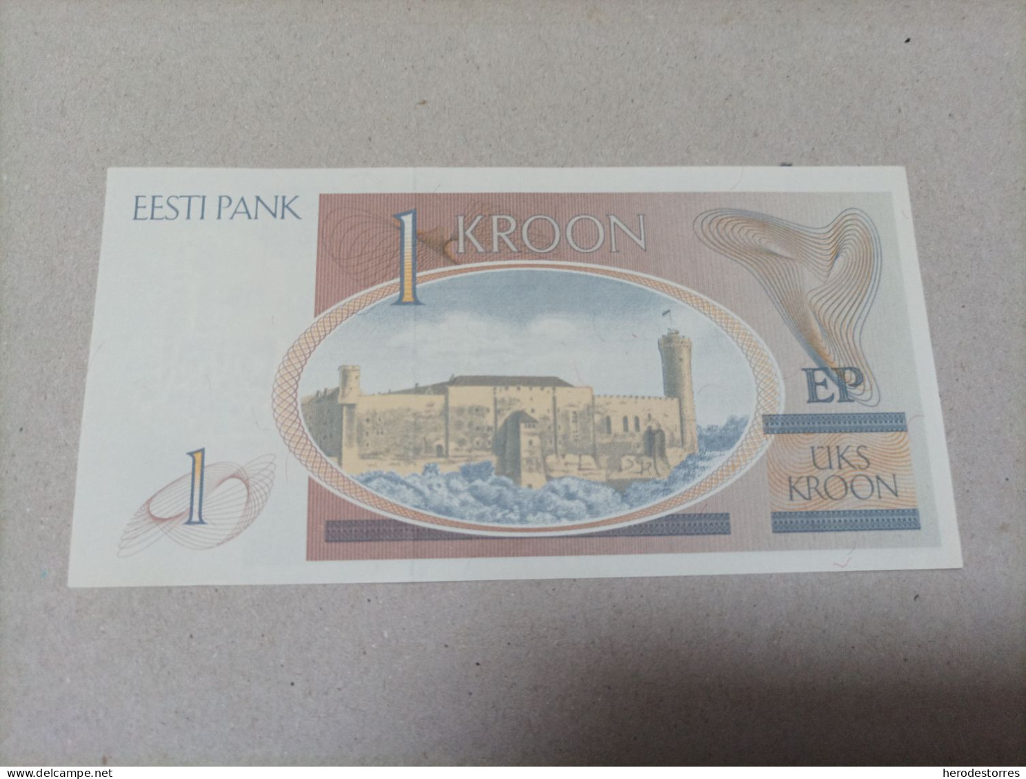 Billete Estonia, 1 Krooni, Año 1992, Serie AA, UNC - Estonie