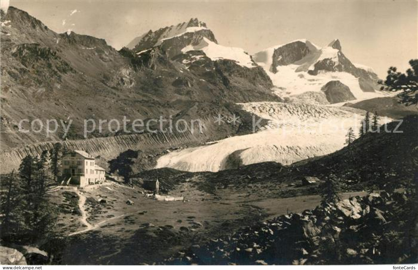 13114102 Zermatt VS Berghotel Findelengletscher Rimphischhorn Strahlhorn Wallise - Andere & Zonder Classificatie
