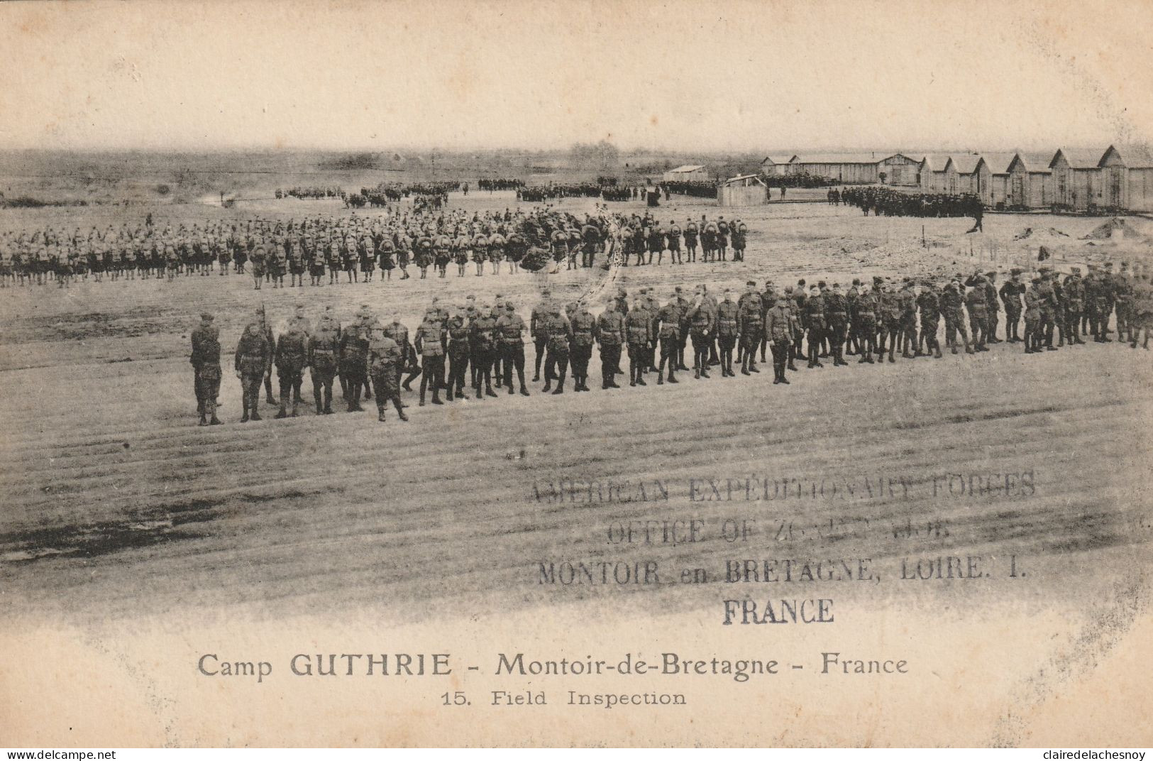 Montoir De Bretagne - Camp GUTHRIE -Rare Avec Tampon Forces Américaines . - Otros & Sin Clasificación