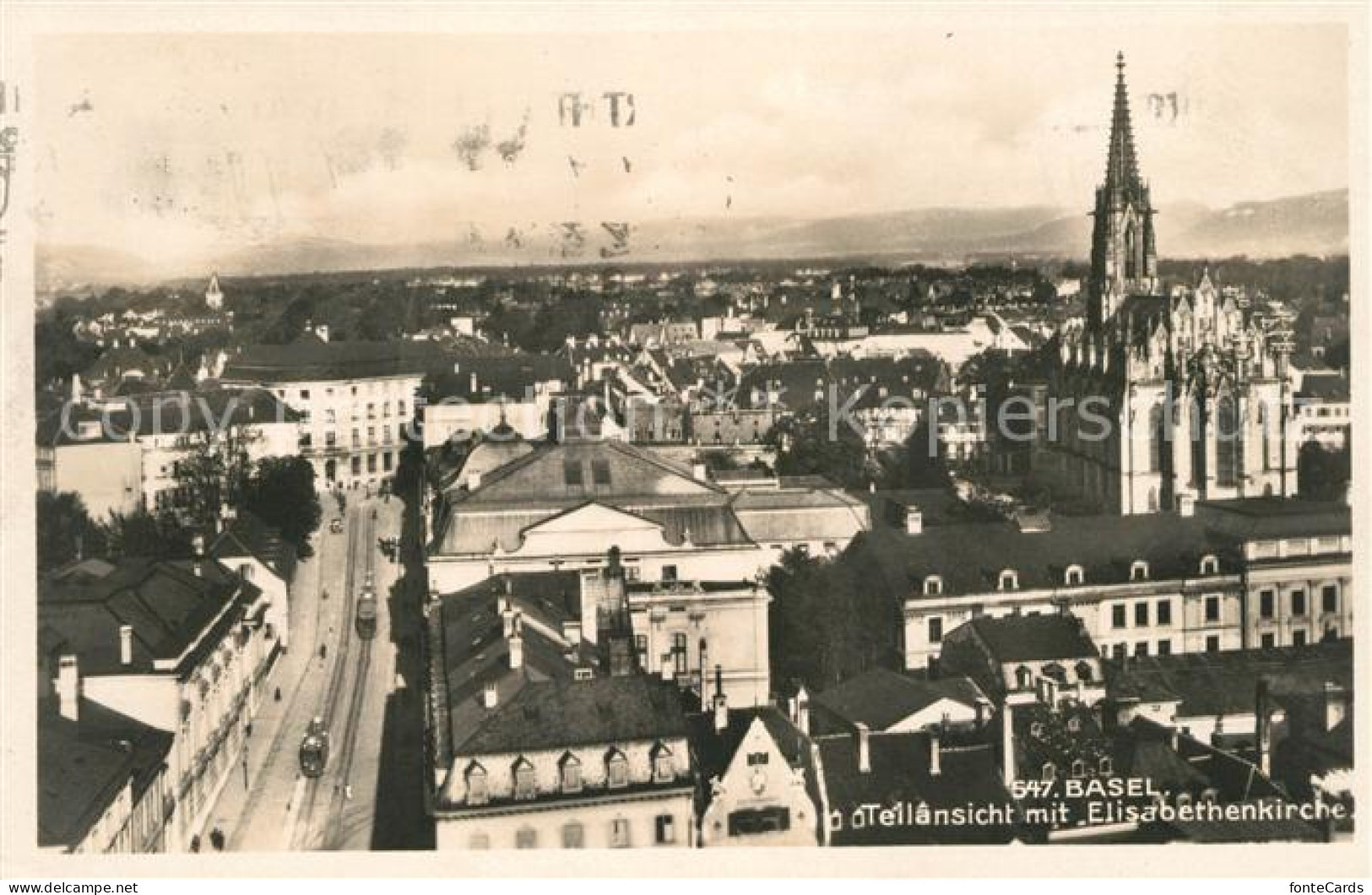 13113942 Basel BS Teilansicht Mit Elisabethenkirche Basel BS - Altri & Non Classificati