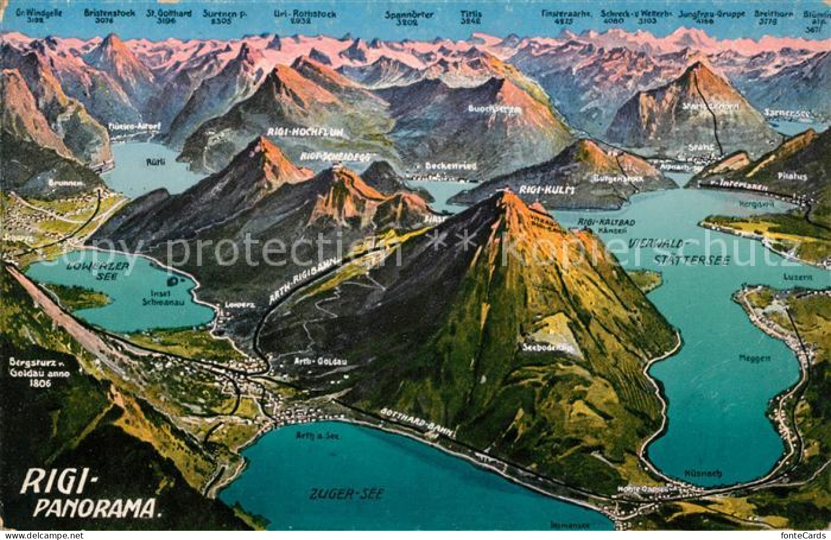 13113910 Rigi Kulm Und Umgebung Seen Alpenpanorama Aus Der Vogelperspektive Rigi - Altri & Non Classificati