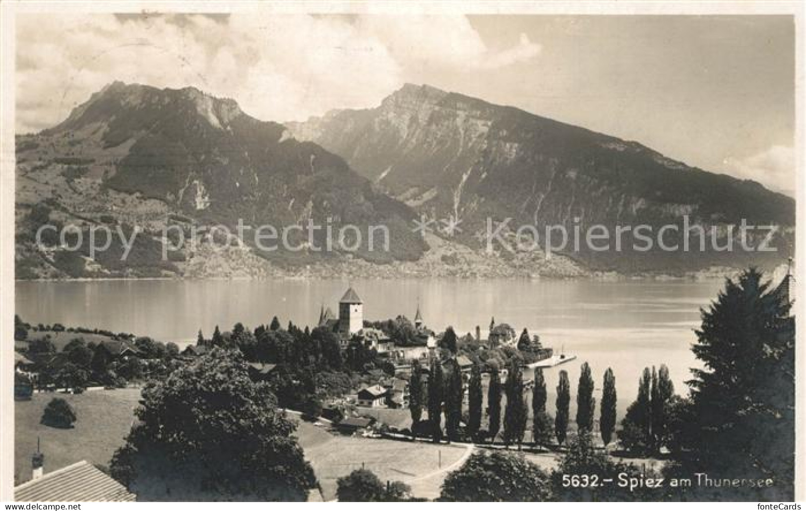 13113884 Spiez BE Panorama Thunersee Alpen Spiez - Altri & Non Classificati