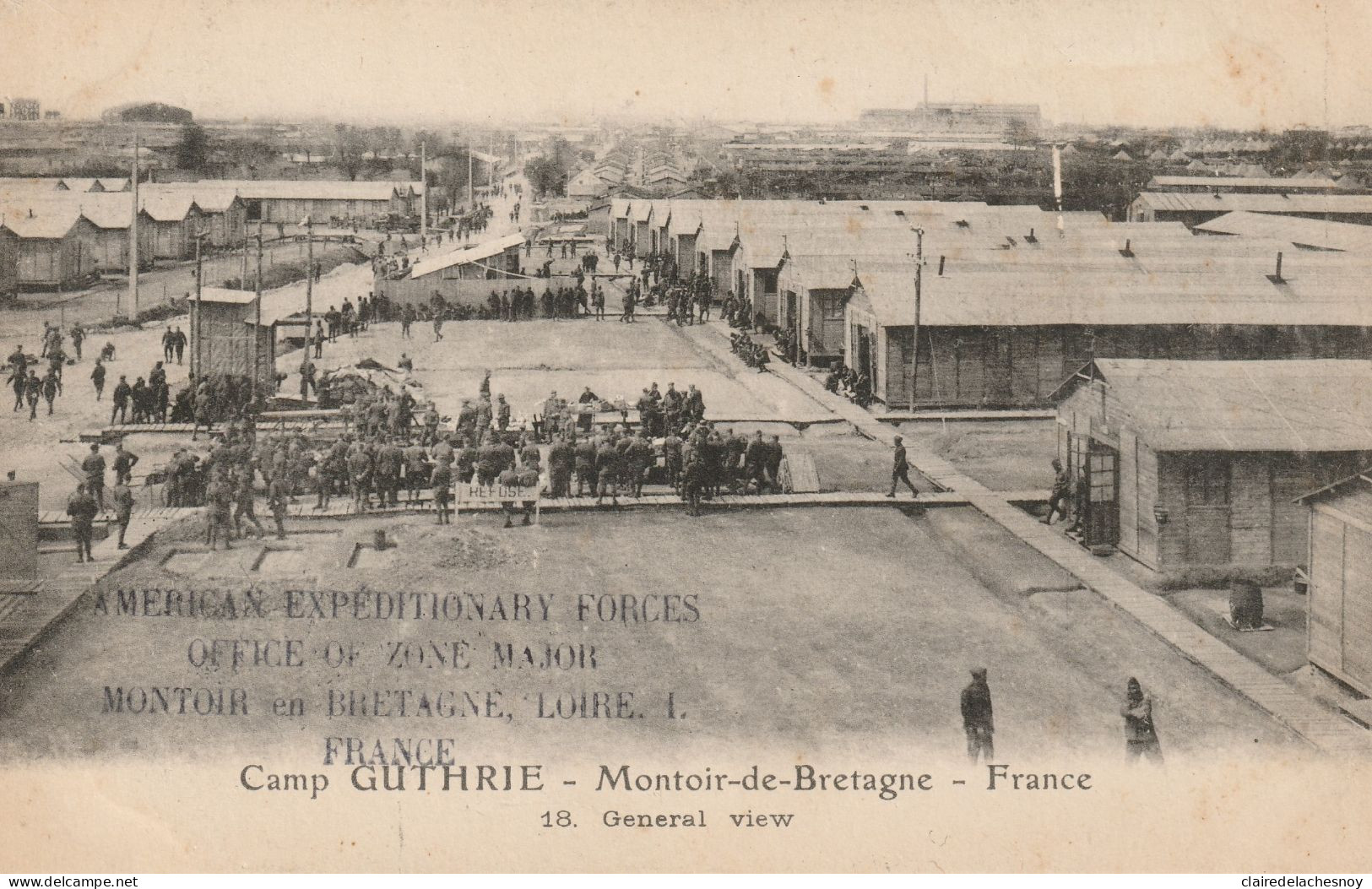 Montoir De Bretagne - Camp GUTHRIE -Rare Avec Tampon Forces Américaines . - Sonstige & Ohne Zuordnung