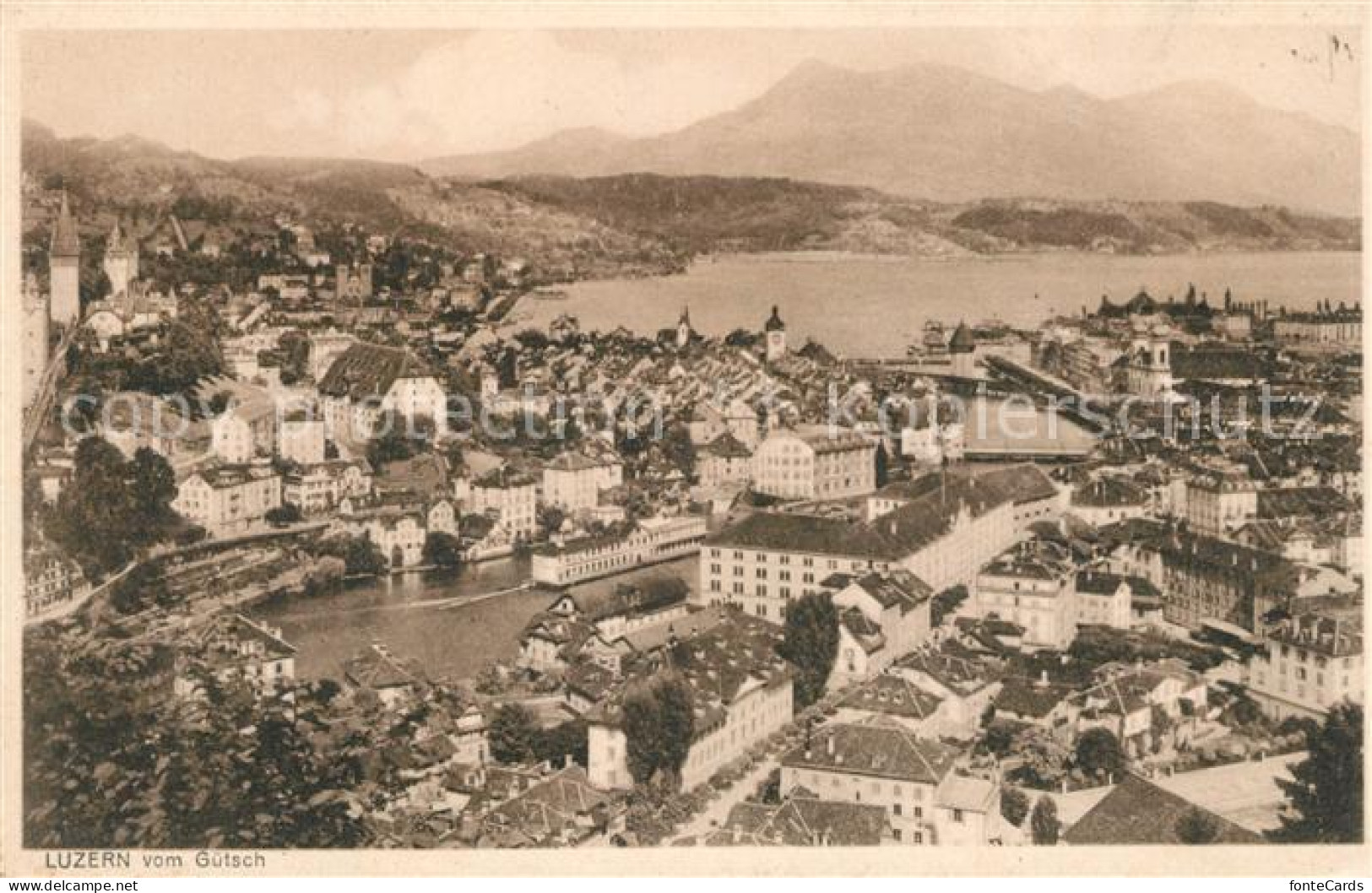 13113861 Luzern LU Stadtpanorama Blick Vom Guetsch Vierwaldstaettersee Alpen Luz - Altri & Non Classificati