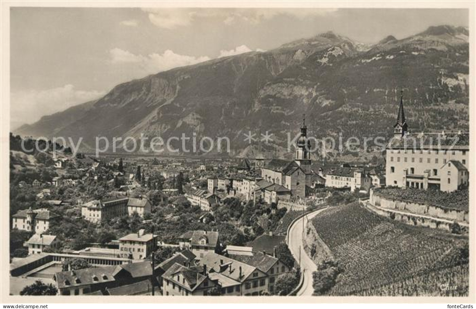 13113858 Chur GR Stadtpanorama Mit Kirchen Alpen Chur - Autres & Non Classés