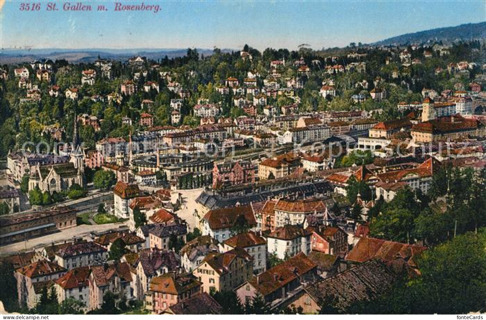 13113851 St Gallen SG Stadtpanorama Mit Rosenberg St. Gallen - Sonstige & Ohne Zuordnung
