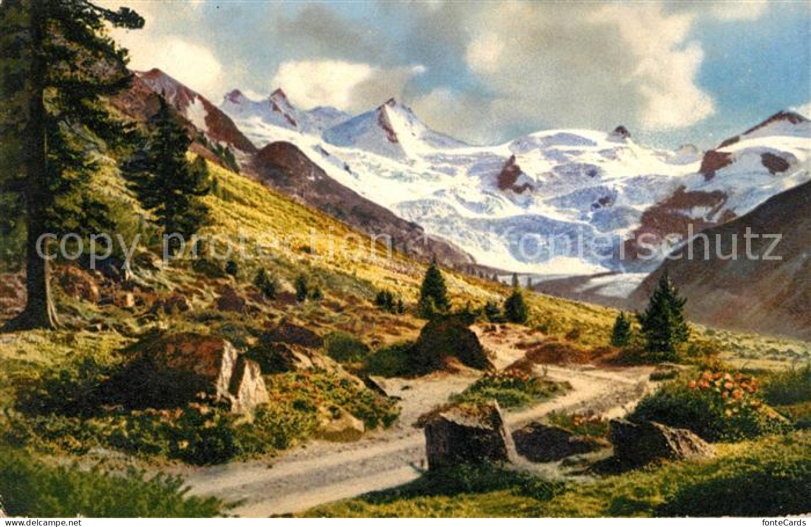 13113843 Roseg-Gletscher Gebirgspanorama Alpen Roseg - Andere & Zonder Classificatie