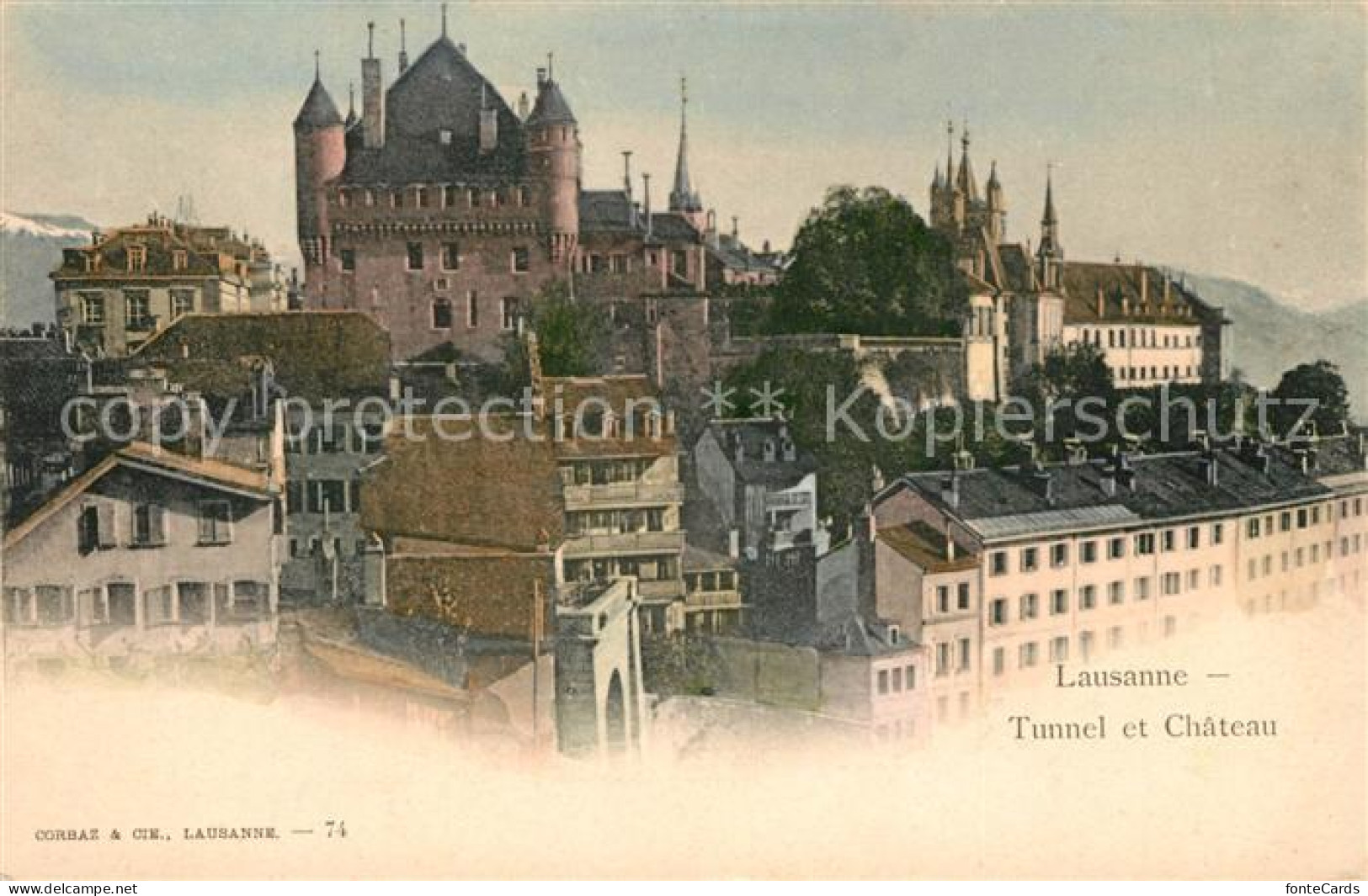 13113841 Lausanne VD Tunnel Et Chateau Lausanne - Andere & Zonder Classificatie