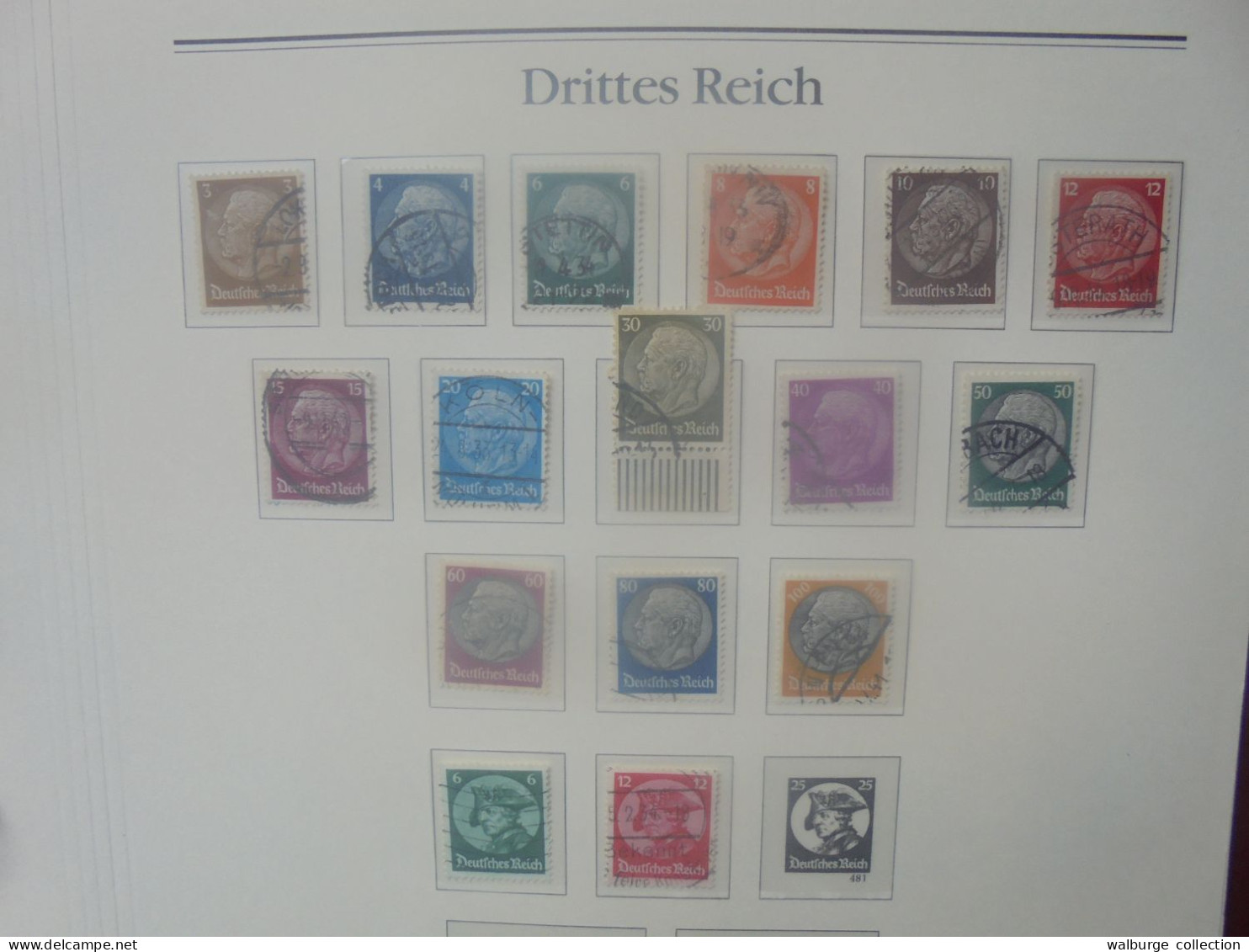 DEUTSCHES REICH-WEIMAR-3eme REICH TRES BELLE COLLECTION MAJORITES OBLITEREE A SAISIR !!! (4391) 2 KILOS 800