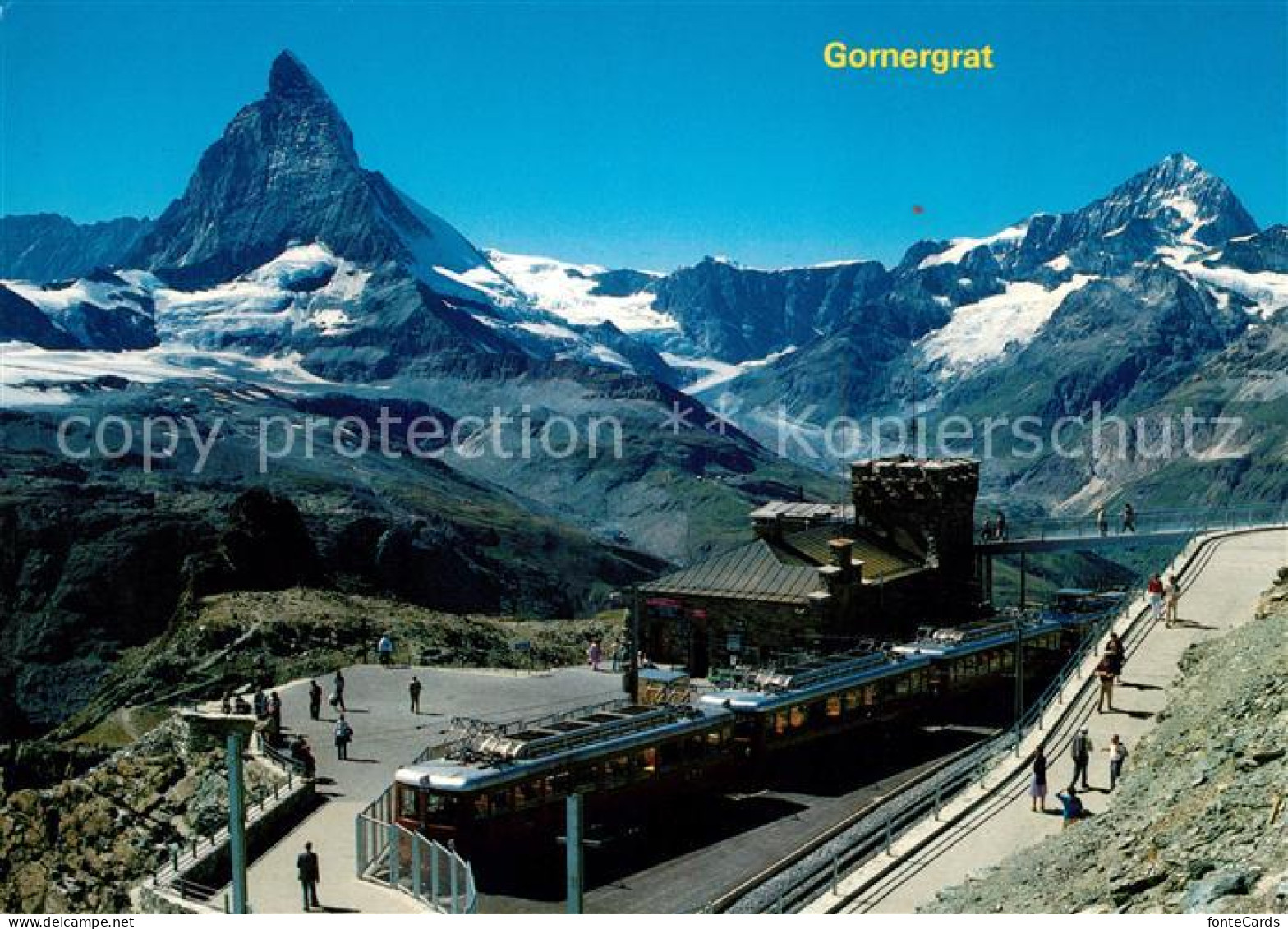 13111082 Gornergratbahn Zermatt Station Gornergrat Matterhorn Dent Blanche  Gorn - Andere & Zonder Classificatie