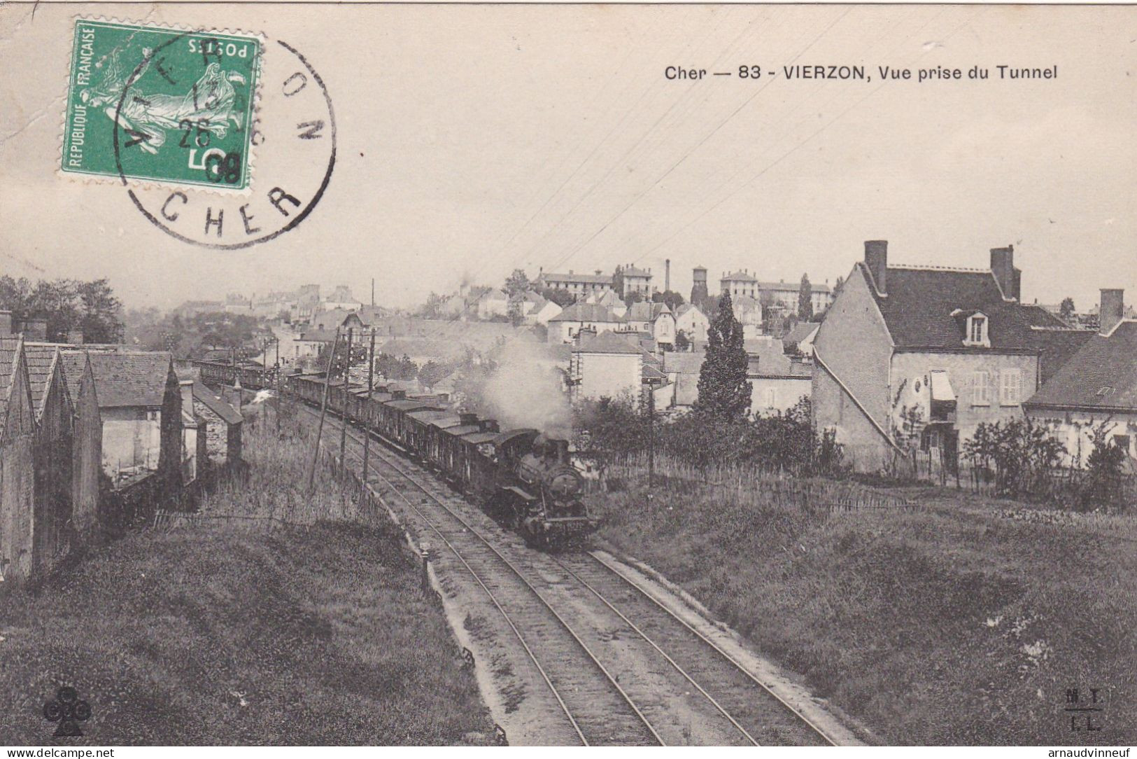 18-VIERZON VUE PRISE DU TUNNEL TRAIN - Vierzon