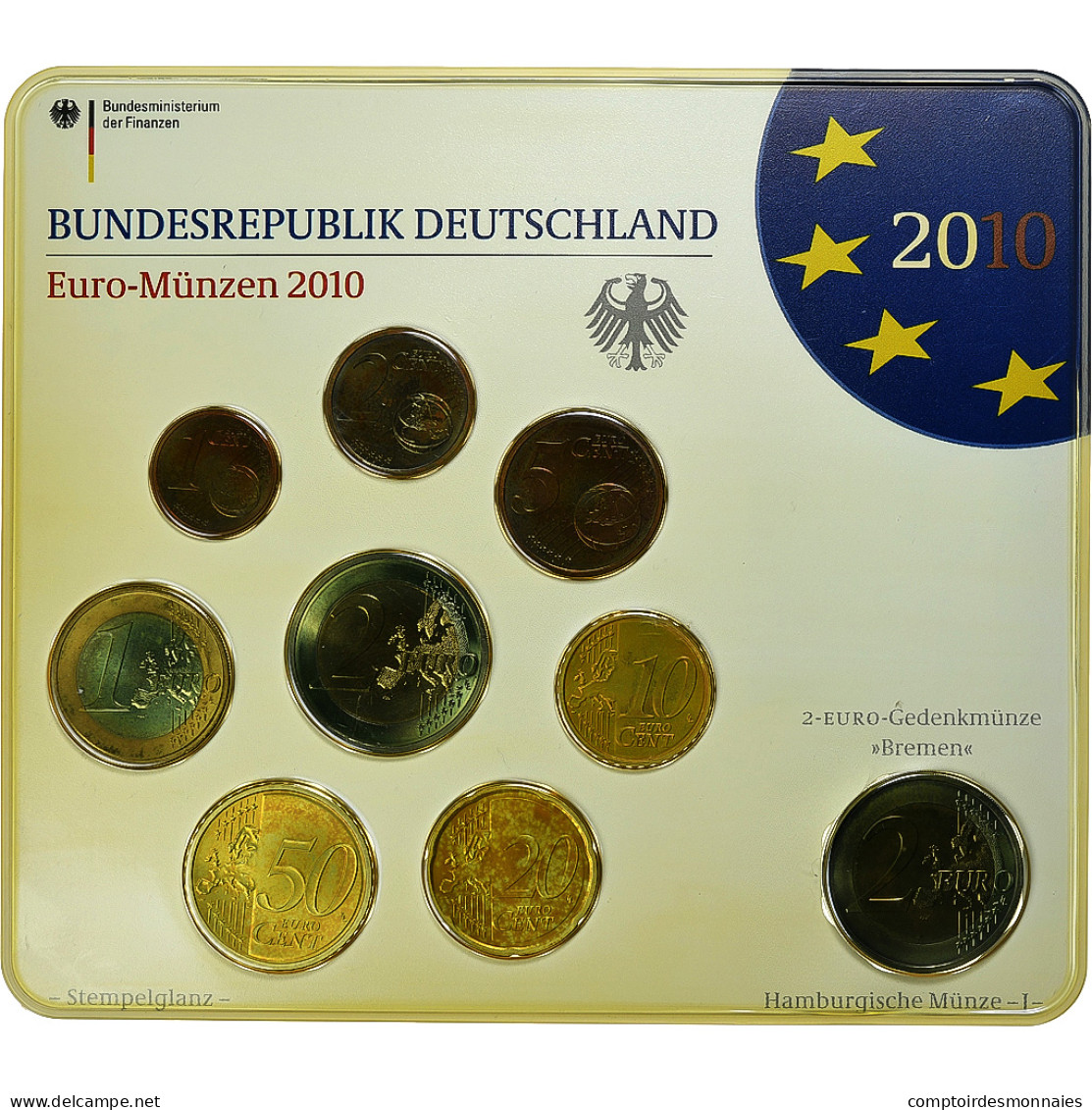 République Fédérale Allemande, Set 1 Ct. - 2 Euro + 2€, Bremer Roland, Coin - Alemania