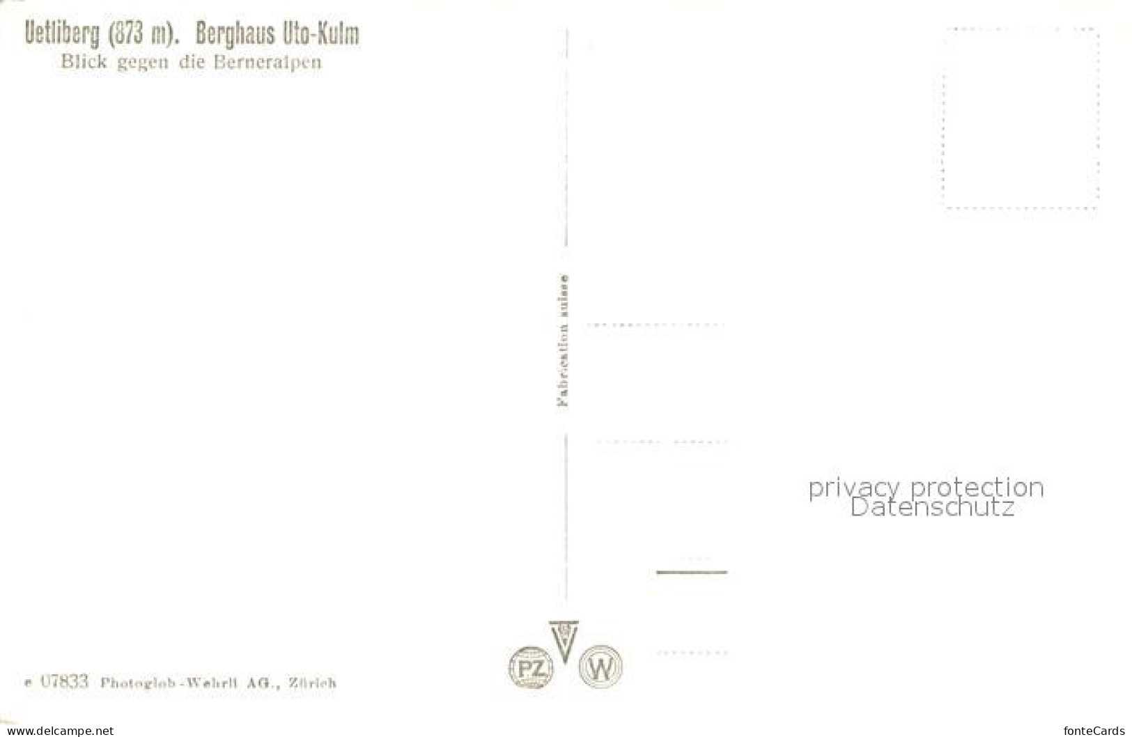 13107791 Uetliberg ZH Berghaus Uto Kulm Mit Berner Alpen Uetliberg ZH - Otros & Sin Clasificación